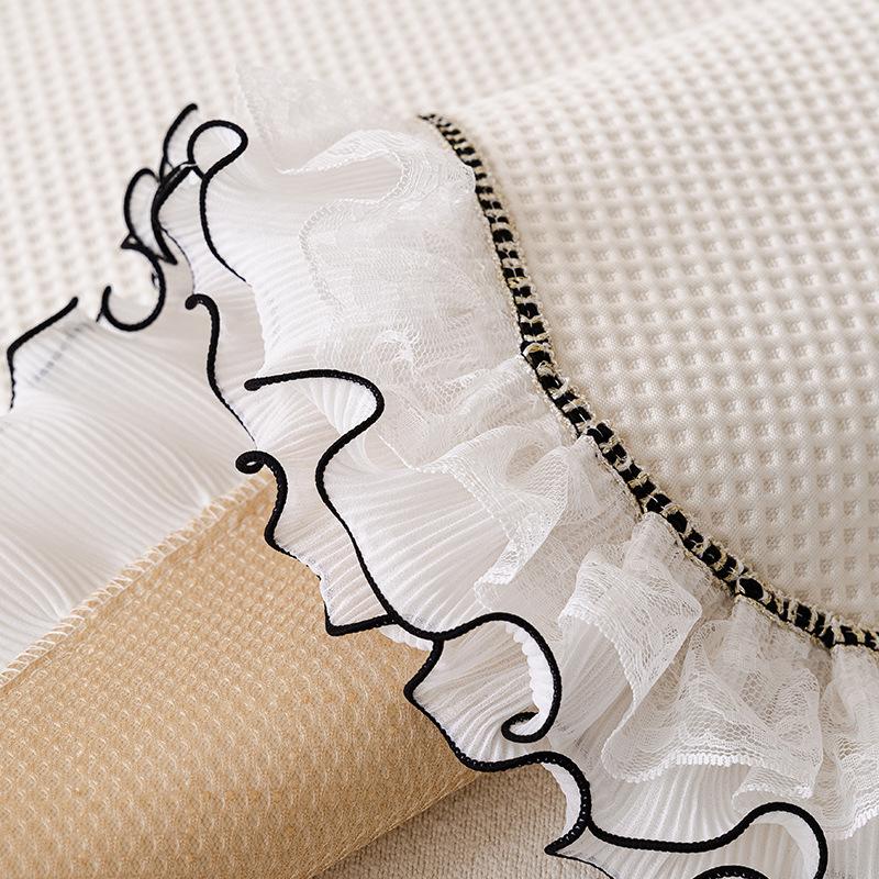 Summer Special-Shaped Sofa Cushion Waffle Cool Feeling Ice Silk Non-Slip Mat Sofa Cushion Straight Line One-Piece Cover Towel