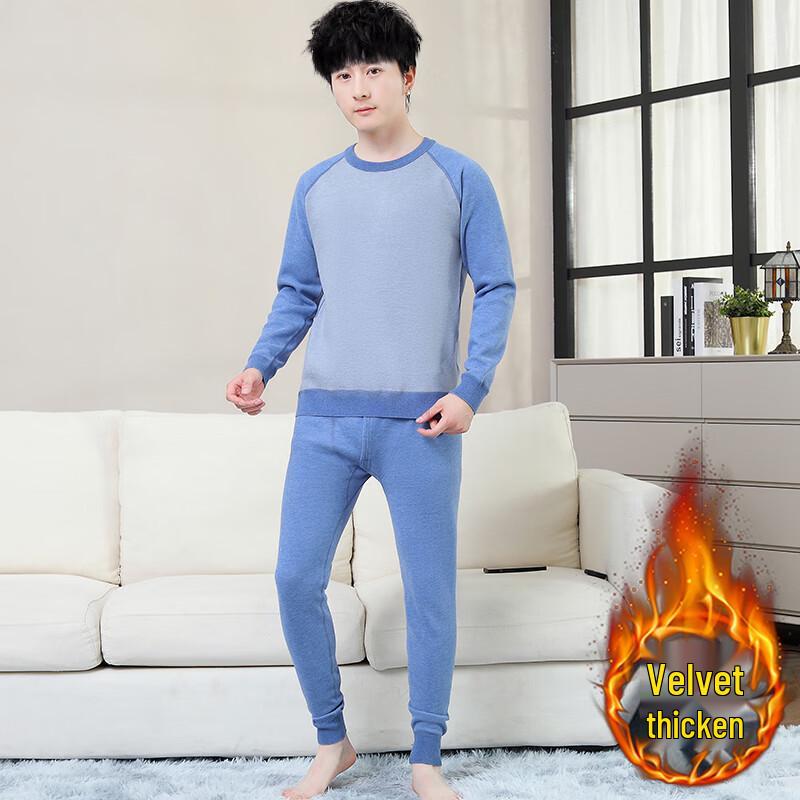 YUZHAOLIN Men's Fleece-Lined Thermal Underwear Set