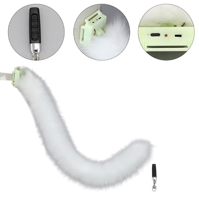 Tier-Cosplay-Kostüme Elektrisch Beweglich Kunstpelze Katzen Füchse Schwanz Pelziger Schwanz für Halloween Party Kostüm Zubehör