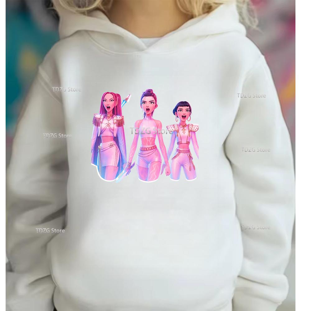 

Autumn KPop Devil Hunter Fashion Girl Group Printed Children s Long Sleeved Clothing Boys and Girls Casual Sports Hoodies 160