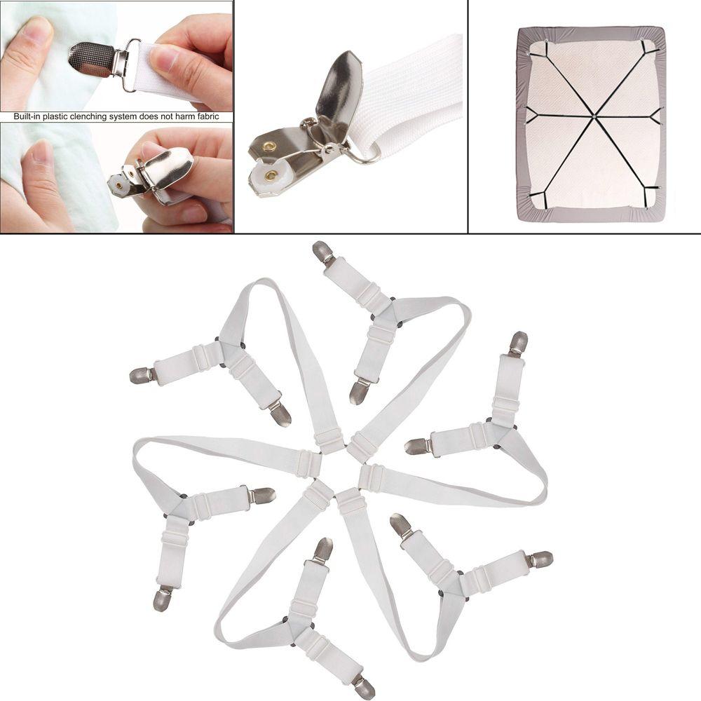 Slip-Resistant Bedding Holder Straps Mattress Clip Belt Grippers Elastic Fastener Bed Sheets Buckle