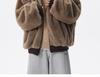 Trendy Reversible Faux Rabbit Fur Men's Winter Jacket: Cool, Warm, Retro Hooded Cotton Coat for Couples