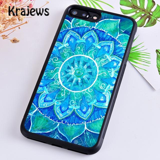 Krajews Mandala Flower Back Phone Case Cover For iPhone 17 Air 16 15 14 Plus 12 13 Pro Max Coque Shell Fundas