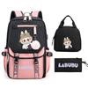 Capacity Large Childrens Backpack With Cartoon And Letter Designs Print