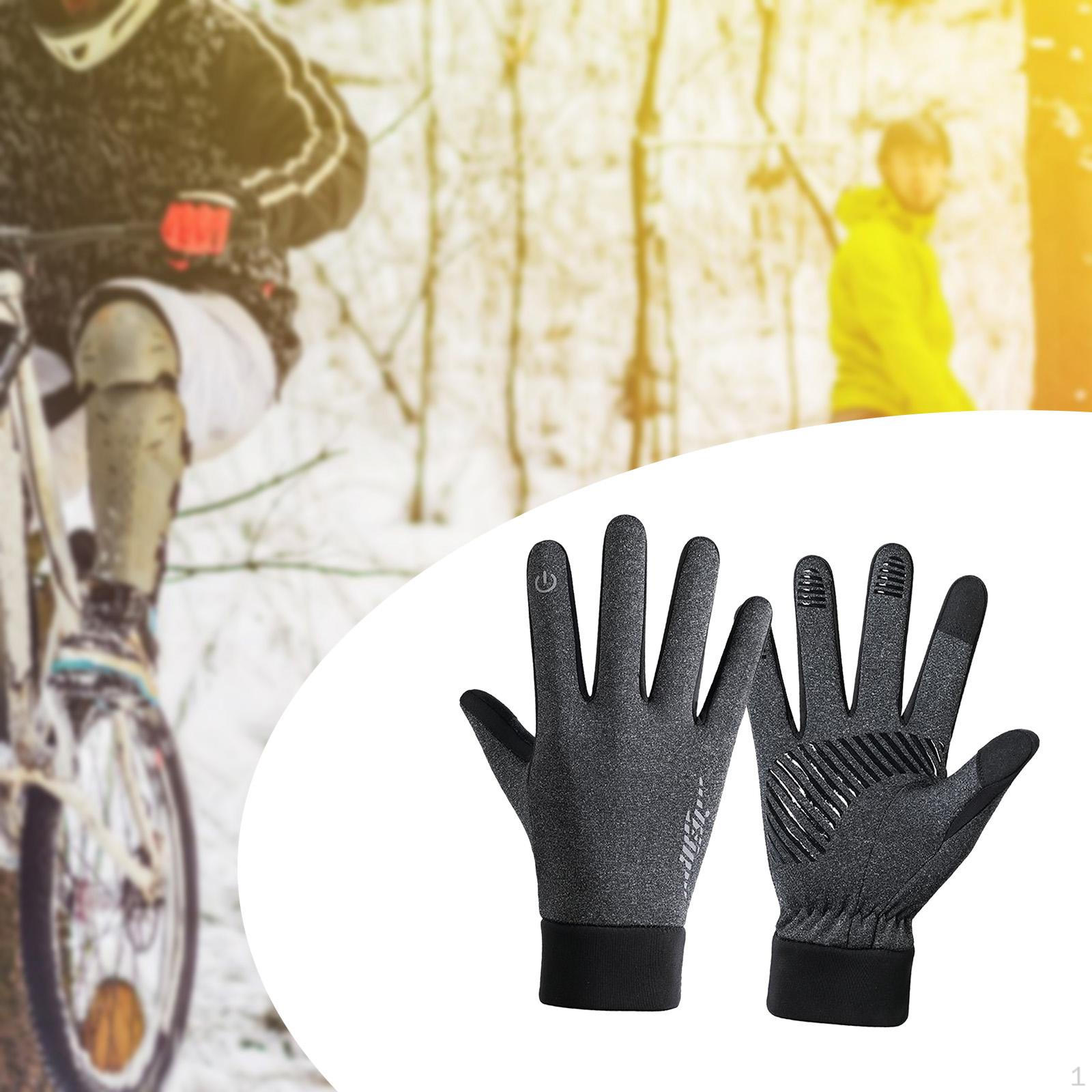 

Зимние перчатки противоскользящие теплые варежки для катания на коньках лыжах скалолазание велоспорт Gray XL