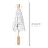 In Stock Handmade Lace Umbrella Silk Cloth Lace Flower Embroidery Parasol Wedding Bride Photography Umbrella White Beige Color