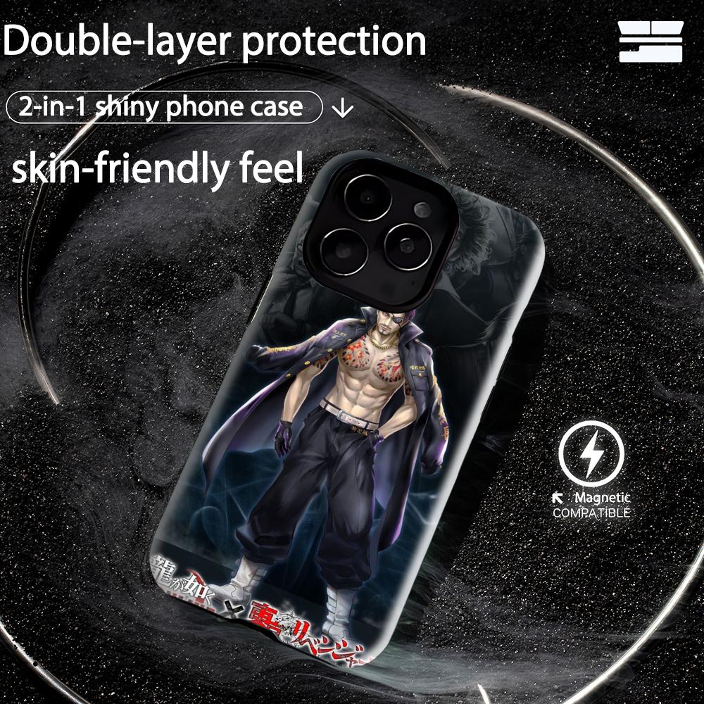 

game Yakuza Kiwami 3 Phone Case Magnetic 2-in-1 Glossy shell For iPhone 17 16 e 15 14 13 12 11 Pro Max Plus mini XS iPhone 14 Pro