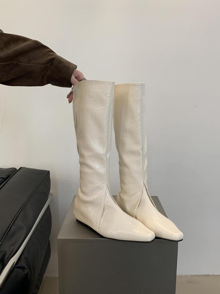 2025 Spring, Autumn and Winter New Pointed Inner Height Increase Western Cowboy Boots Versatile Retro Thin Short Boots Women