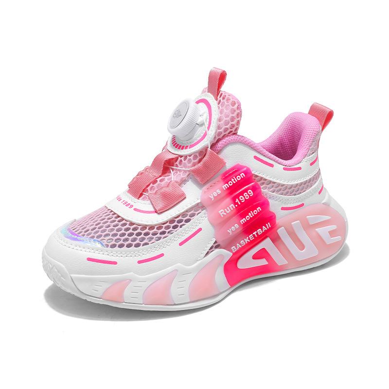 Boys' Sneakers Summer Single Mesh 2025 New Children's Breathable Mesh Shoes Middle and Older Children's Mesh Running Hollow Classmate