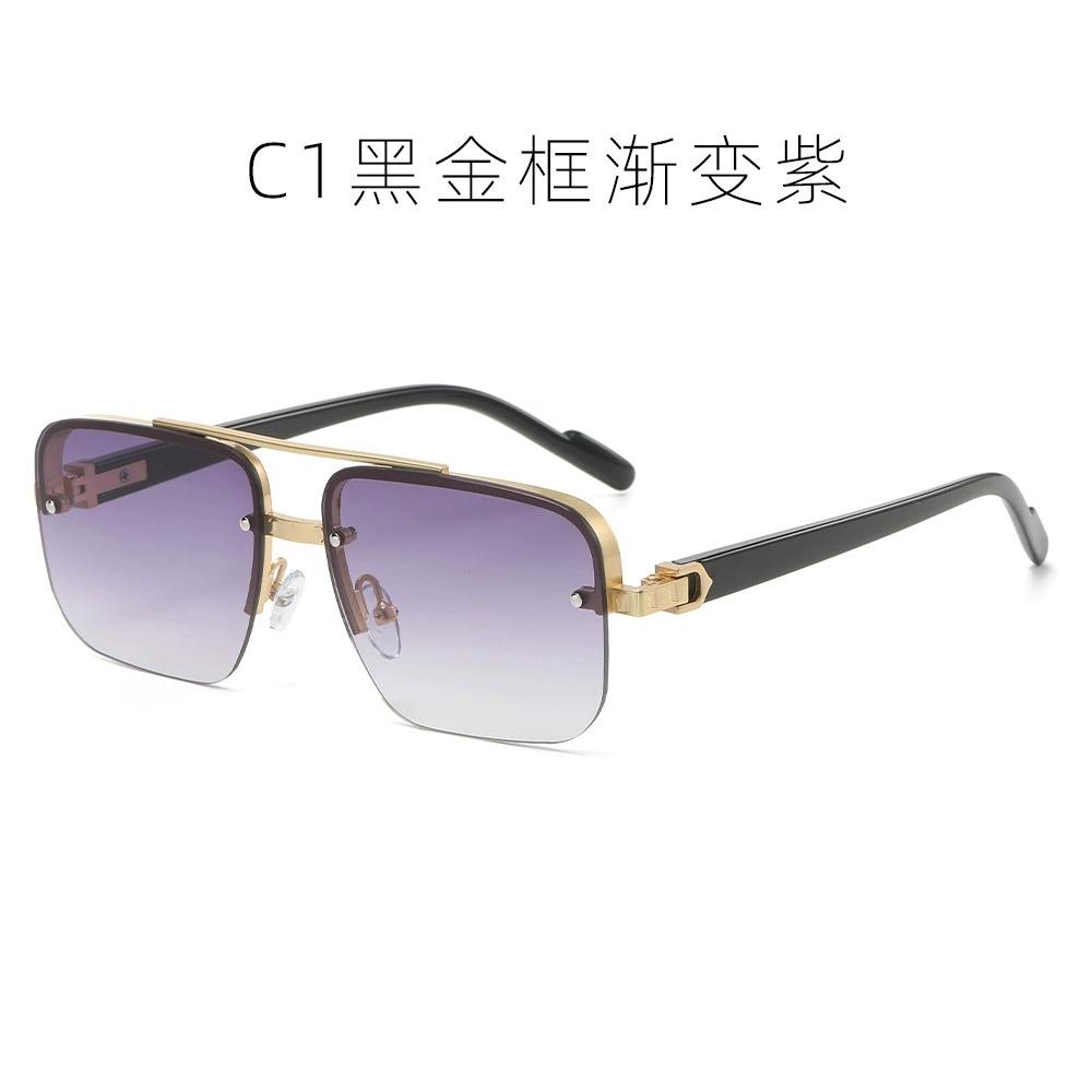 Mens Womens Square Gradient Sunglasses Double Bridge Oversized UV400 Anti Glare Shades Eyewear Brand Design