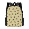 Bee Seamless Pattern Backpack Hot Sale Daypack Large Capacity Children BookBag School Bag Shoulder Bags for Men Women