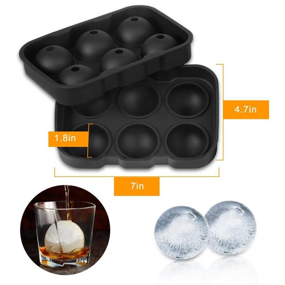 Ice Cube Trays Silicone Sphere Ball Maker with Lid for Whiskey and Cocktails Bourbon Reusable and BPA Free