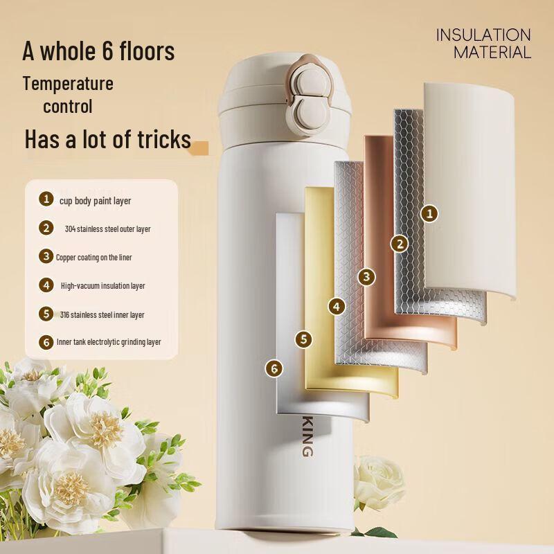 Chuidahuang 316L Stainless Steel Dual-Drink Insulated Mug