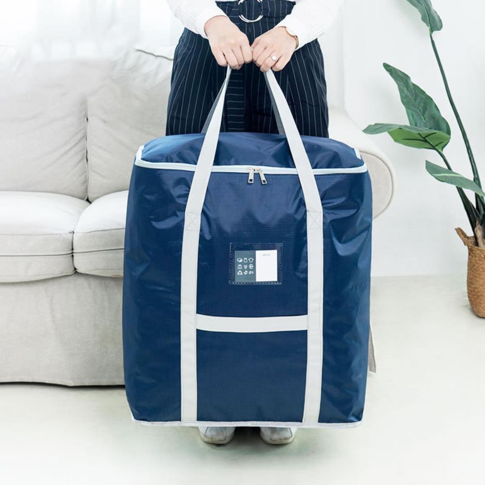 

Durable Travel Luggage Bag Waterproof Clothing Organizing Bag Portable Foldable Storage Bag Moving Dark Blue Small