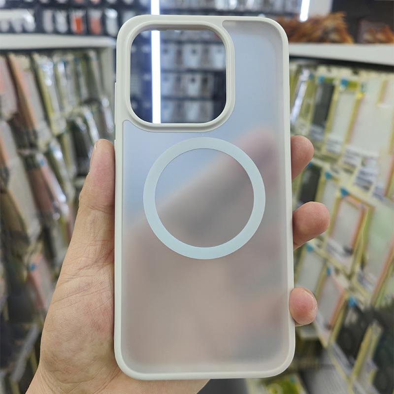 For Oneplus 15 Case Magsafe Frosted Semi-transparent Baby Skin Touch Raised Camera Lens Lips Guard Hybrid Soft Cover
