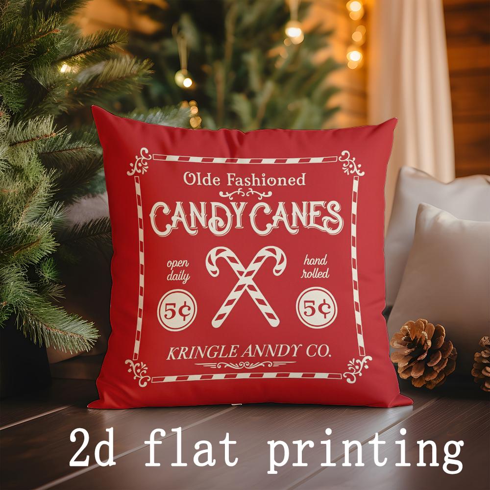 

Home Decor Merry Christmas Home Sweet Home Pillow Covers Pattern Cushion Cover Suitable for Sofa Bedroom Car Pillow Cover 16x16Inch