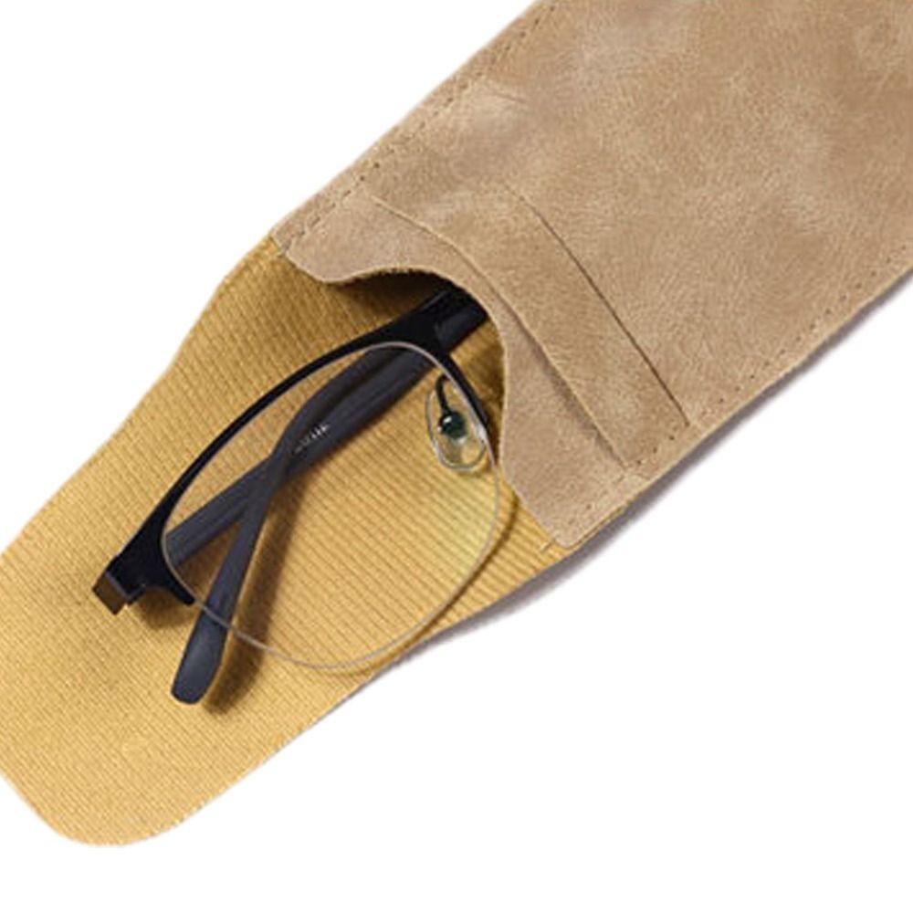 Covered Sunglasses Bag Velvet Lining Eyeglasses Holder PU Leather Glasses Bag  Jewelry Packing