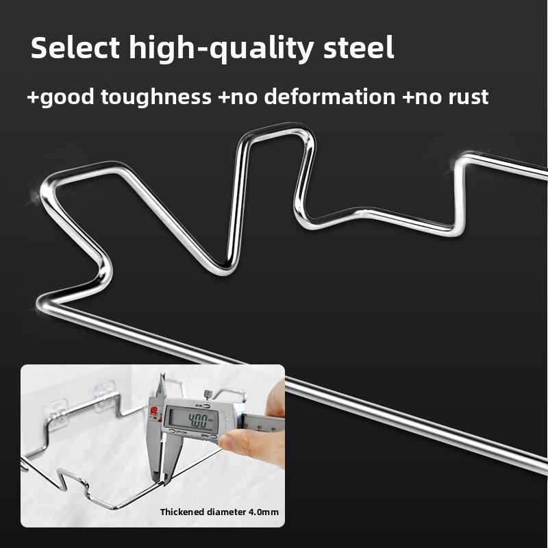 Modern Stainless Steel Kitchen Trash Bag Holder With Magneticfree Wall Mount For Home Use