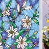2/3m Flower Window Film Vinyl Opaque Glass Film Privacy Protection Glass 3D Stickers Stained Window Glass Films Home Decoration