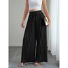 Fashion Loose Pleated Women's Long Pants Solid Color New Folded Elastic Waist Strap Loose Wide Leg Pants Casual Drawstring Trousers