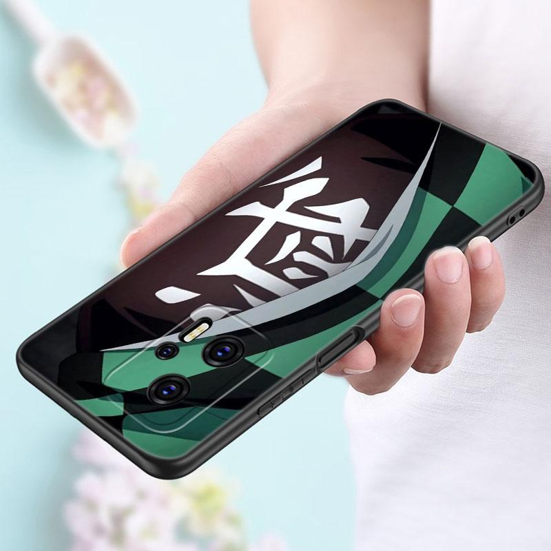 Etui na telefon Anime Demon Slayer dla Xiaomi POCO F2 F3 M2 M3 M4 X3 X4 Pro NFC F4 GT 5G F1 X2 C3 C31 C40 M5S Miękkie TPU Czarny Pokrowiec
