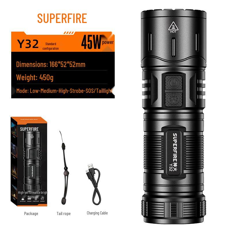 SupFire Y39 Rechargeable Zoom LED Flashlight