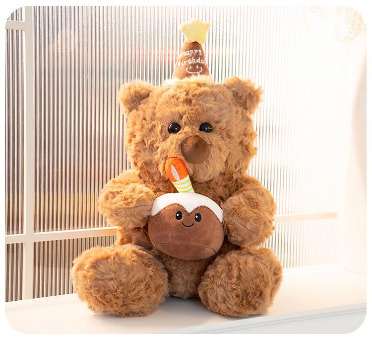 Adorable Cake Teddy Bear Plush Toy for Kids – Comforting Companion Doll