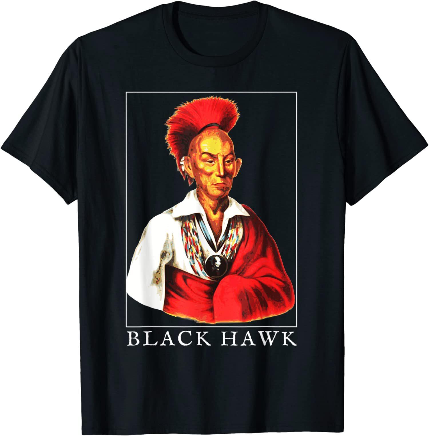 NEW LIMITED Black Hawk Native American Indian Sauk Leader Chief T-Shirt L