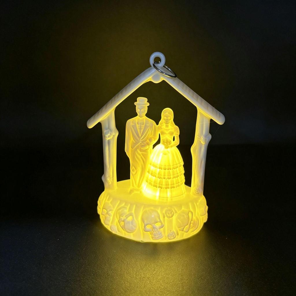 Halloween Ghost Bride and Groom Skeleton Candle Lamp Pumpkin Decoration Props