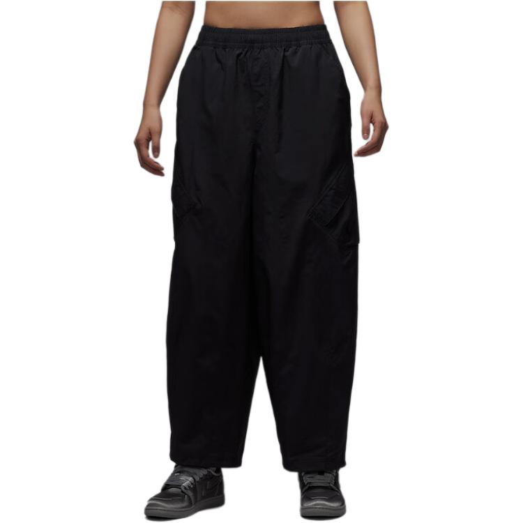 Jordan SS25 Brand Logo Comfortable Solid Color Versatile Sports Long Pants Women Bottoms Black HM6145-010