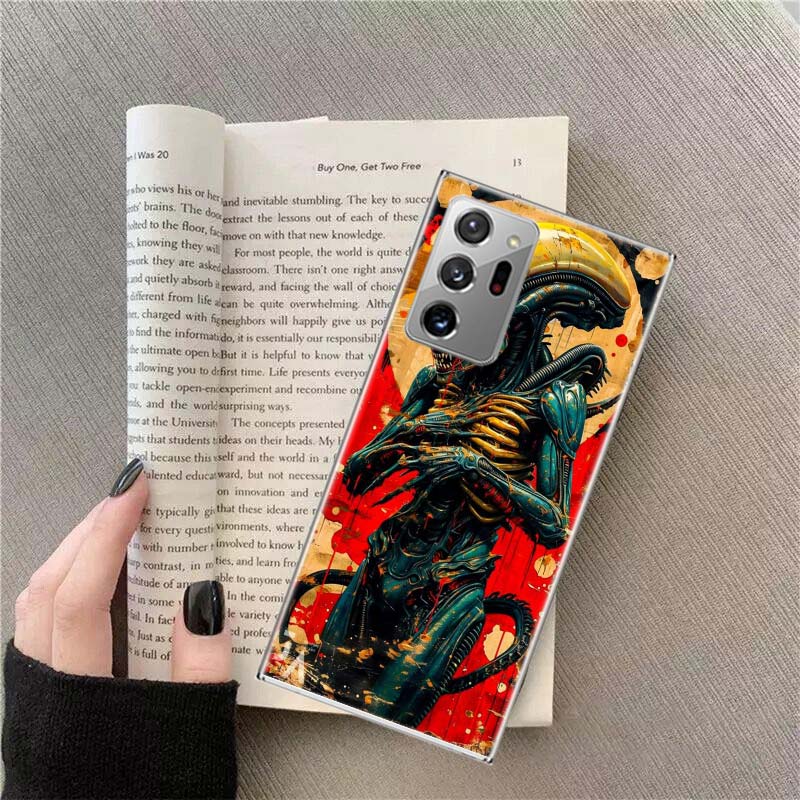COOL A-Alien Xenomorph Phone Case For Samsung A16 A26 A36 A56 Note 20 10 9 8 M12 M21 M30S Galaxy M32 M51 M52 A9 A8 A7 A6 Plus S1