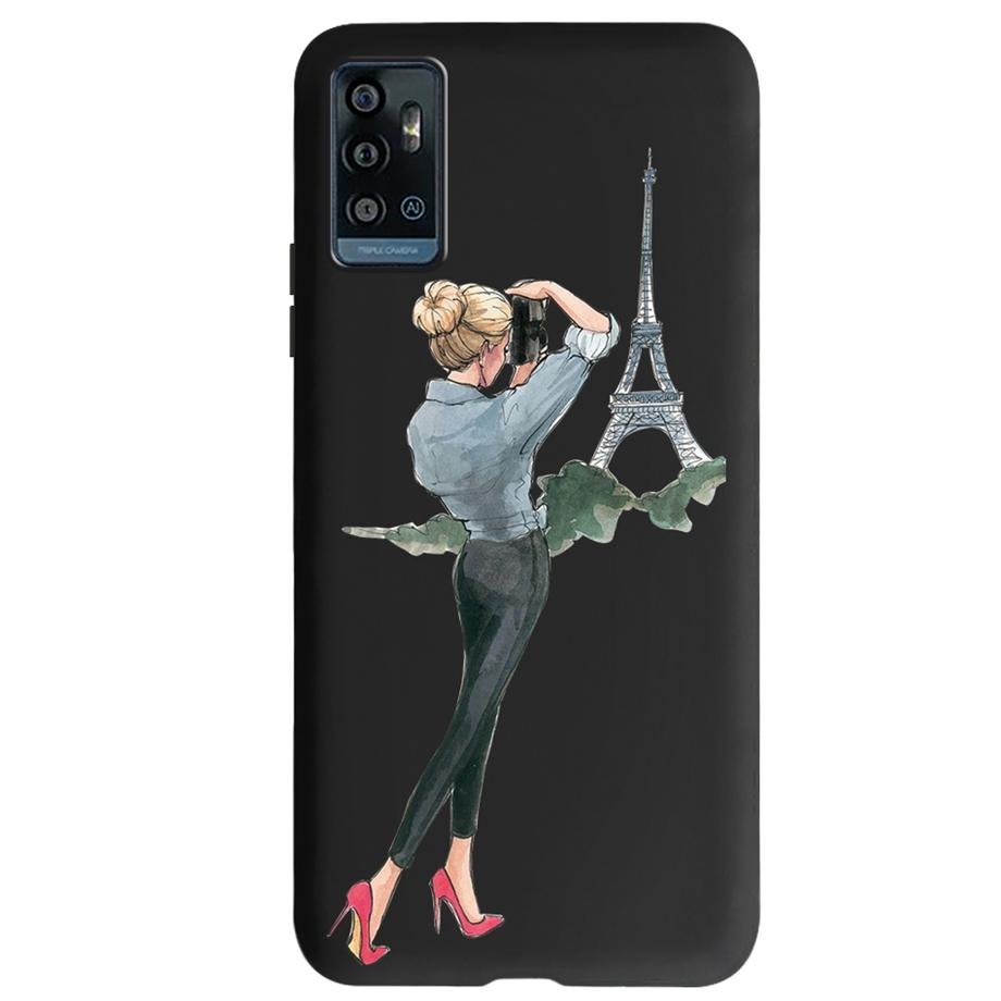 For ZTE Blade A71 Case Silicone Back Cover Phone Cases for zte blade A 71 a71 A7030 Soft Coque Fashion TPU bumper Eiffel Tower
