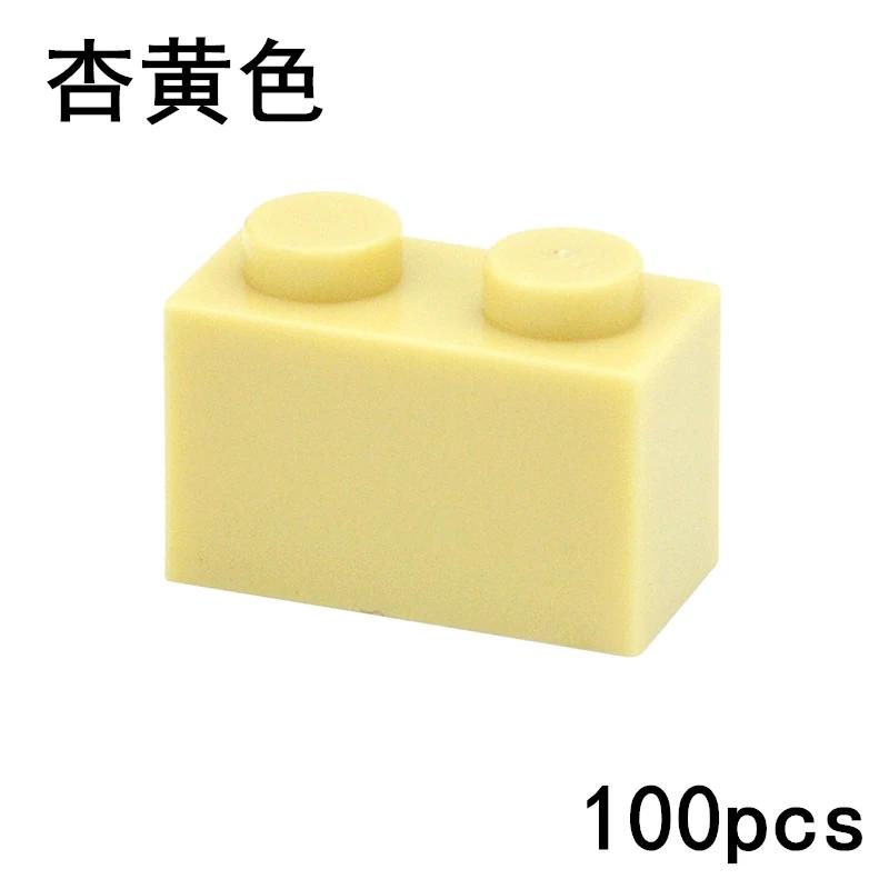 100pcs Bricks Compatible 3004 1x2 Dots DIY Building Blocks Thick Figures Brick Educational Creative Construction Toys For Kids