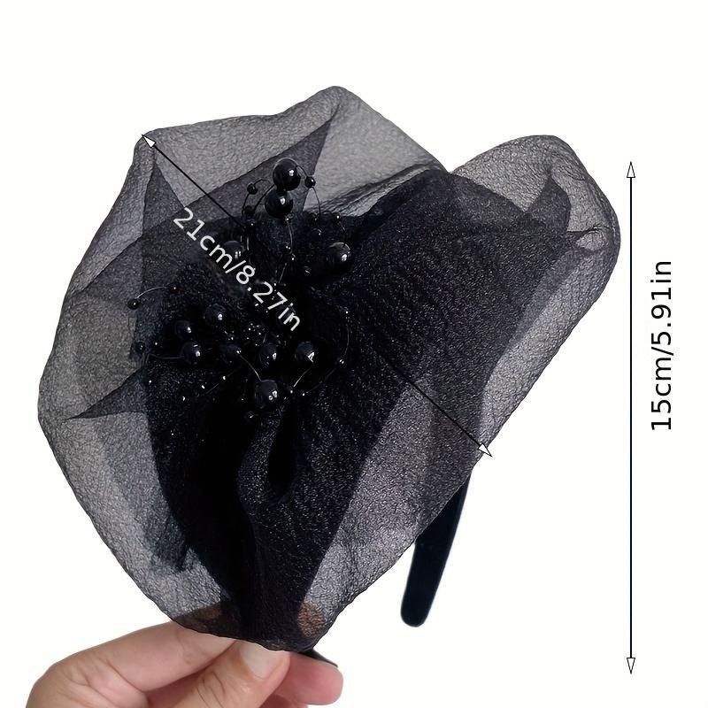 1PC Extra-Wide Hairband Hat for Gray Hair Coverage Stretchable Half-Cap Hairband for Thinning Hair