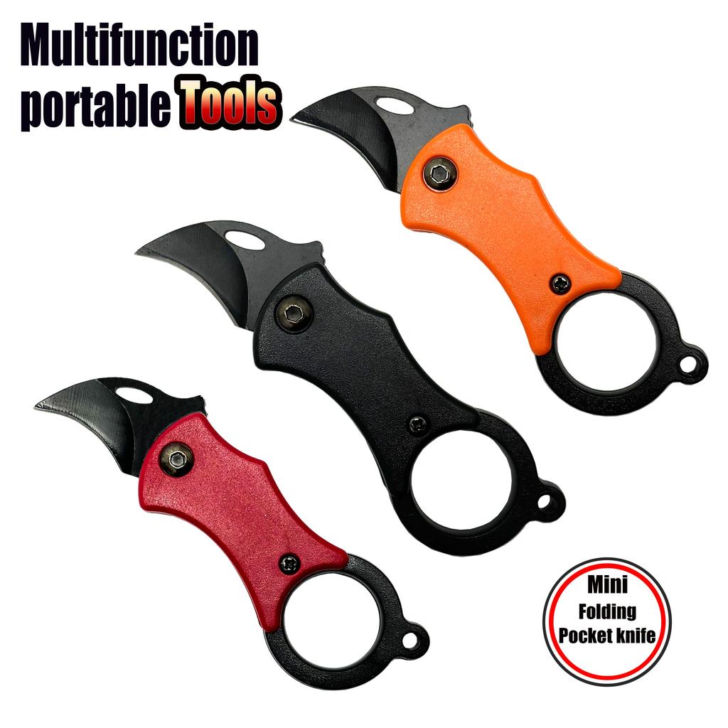 Mini Fox Necklace Pocket Knife Outdoor Portable Defense Eagle Claw Folding Knife Home Travel Open Box Keychain Folding Knife