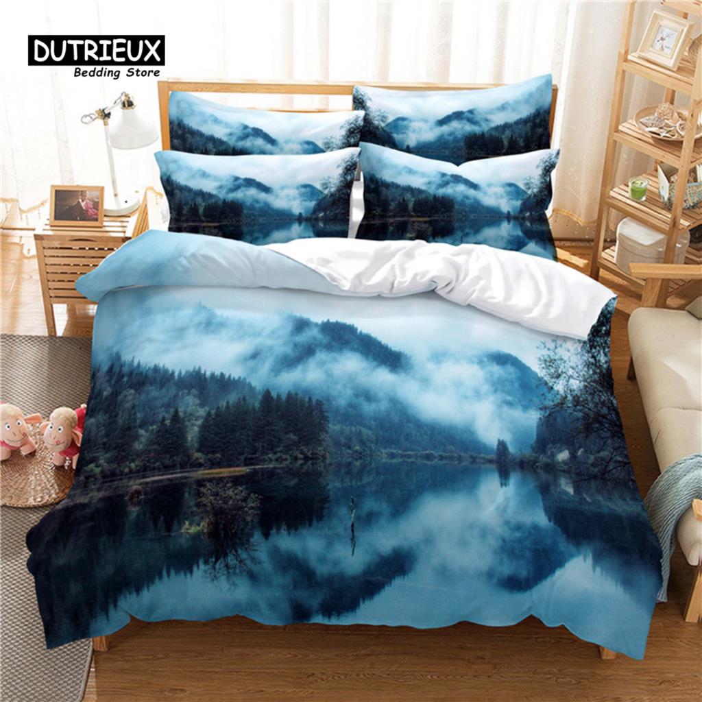 Beautiful Scenery Duvet Cover Set, Fashion Bedding Set, Soft Comfortable Breathable Duvet Cover, For Bedroom Guest Room Decor