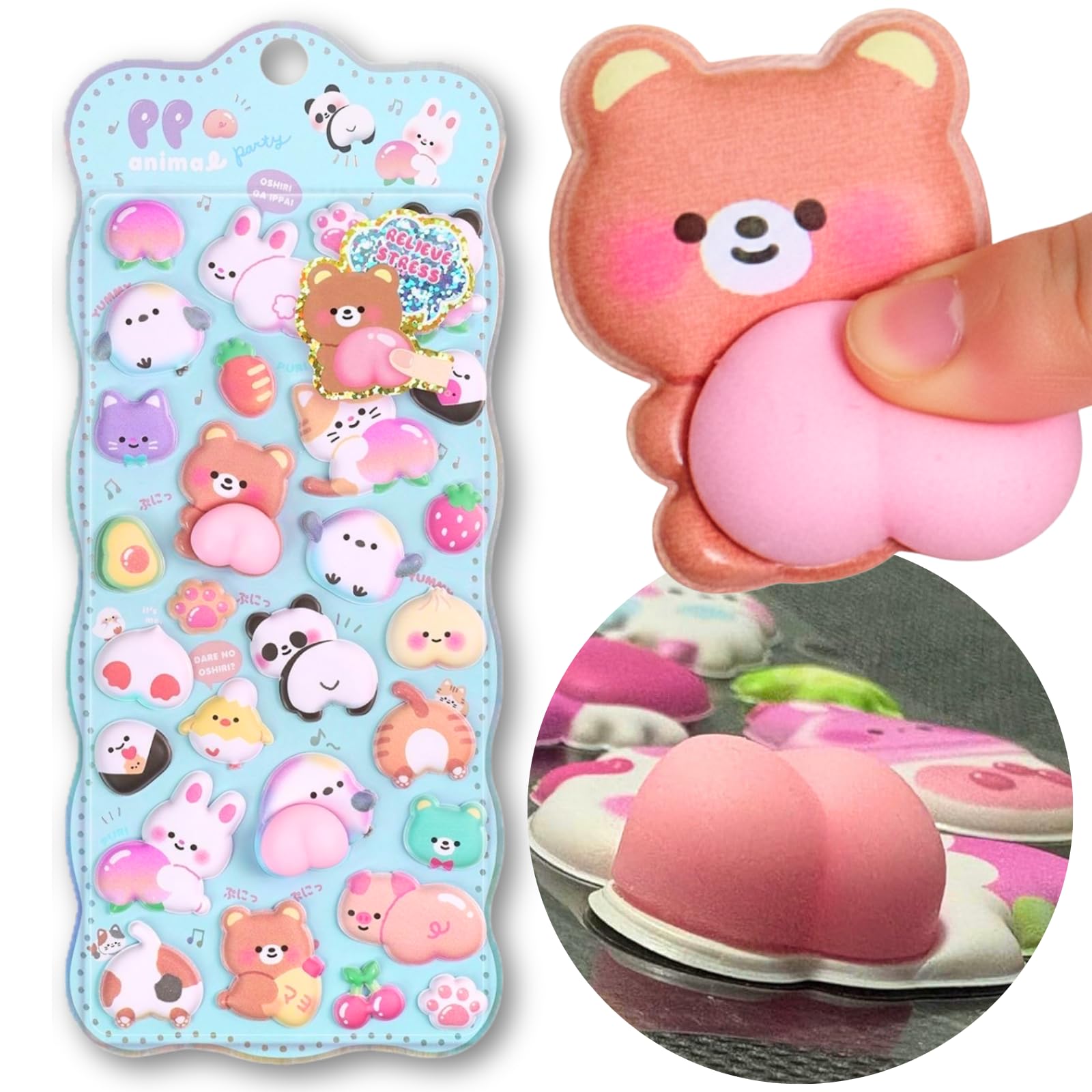

Наклейки на попу Наклейки для декора K-BomSquishy - Милые, Объемные, Персонажи, 3D, Зефирные, Мягкие, Сквиши, Похожие на моти (синий) синий