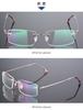 May Flower Women Men Rimless Reading Eyeglasses Blue Light Blocking Prescription Glasses Women Memory Titanium Designer