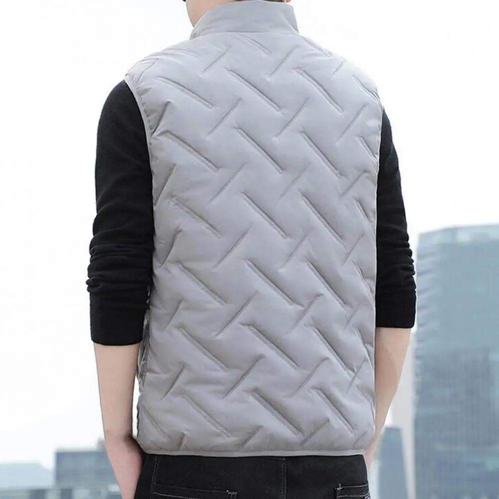 Weste Herren Herbstjacken Dicke Westen Herren Ärmellose Mäntel Herren Warm Baumwollgepolsterte Weste Herren Gilet Veste Hommes