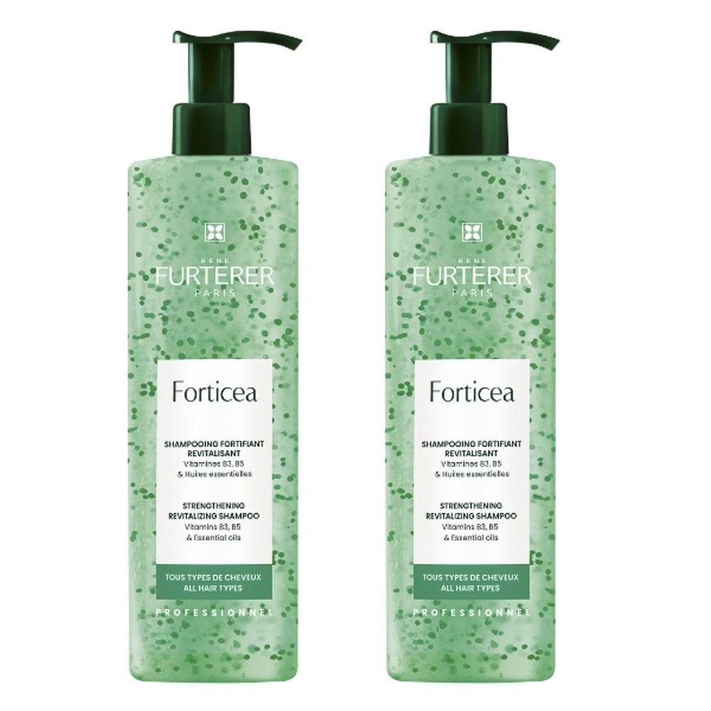 Șampon revitalizant Rene Furterer Porticia 600ml 2 buc + prosop Wiperx Pure Soft Cotton White 6 buc, 1 set