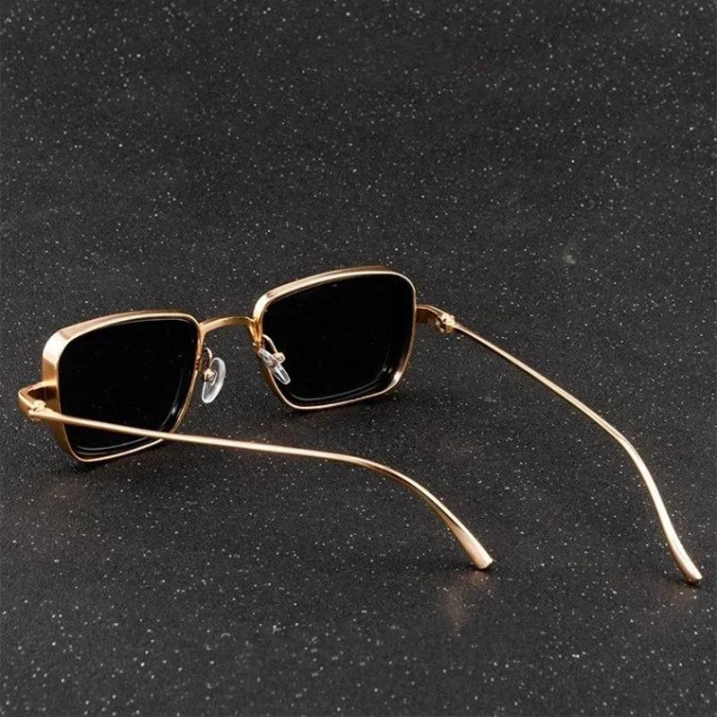 Steampunk Square Sunglasses Gothic Men Women Designer Alloy Frame Colorful Lens UV400 Protection