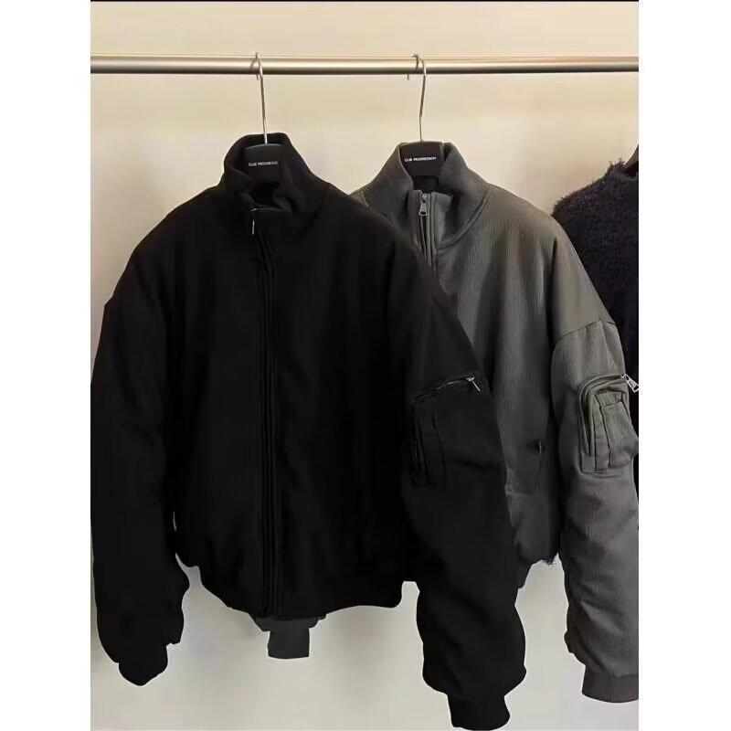 Men's Spring & Autumn Flight Jacket: American High Street Silhouette Windbreaker Coach Baseball Jacket