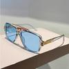 Vintage Pilot Sunglasses Men  New Fashion Double Bridge Casual Shades Women Trendy Luxury Brand Design Sun Glasses