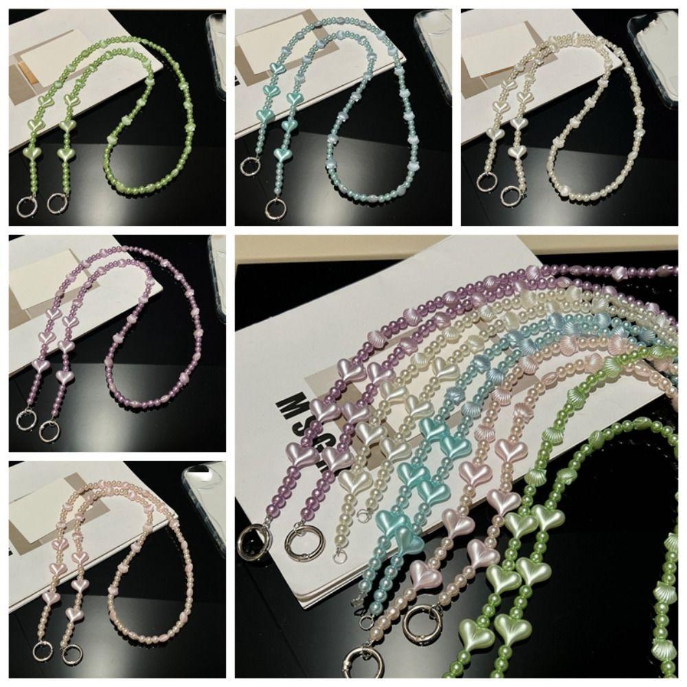 Crossbody Long Crossbody Phone Chain Long Beads Phone Strap Kawaii Mobile Phone Chain  Bag Pendant