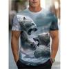 Fashion Polar Bear Graphic T Shirts For Men Clothing Summer Trend Short Sleeve 3D Printed T-shirts Streetwear Unisex Tees Tops
