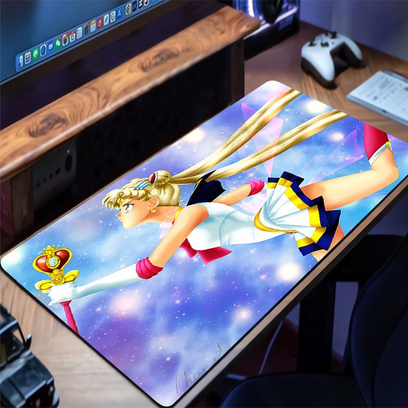 Mouse Pad SSailor Moon Computer Laptop Rug Anime Keyboard Mouse Mat Large Mousepad Keyboards Gamers Mouse Pads Desk Mat