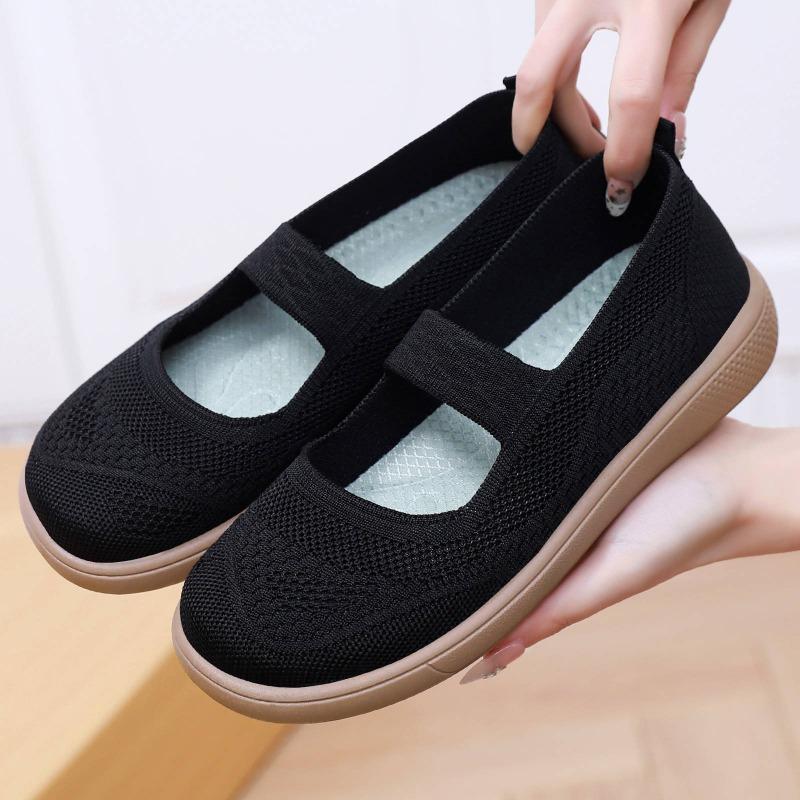 Shoes women's shoes are versatile, spring new middle-aged and old walking shoes, light and comfortable mother shoes, breathable one-pedal single shoes