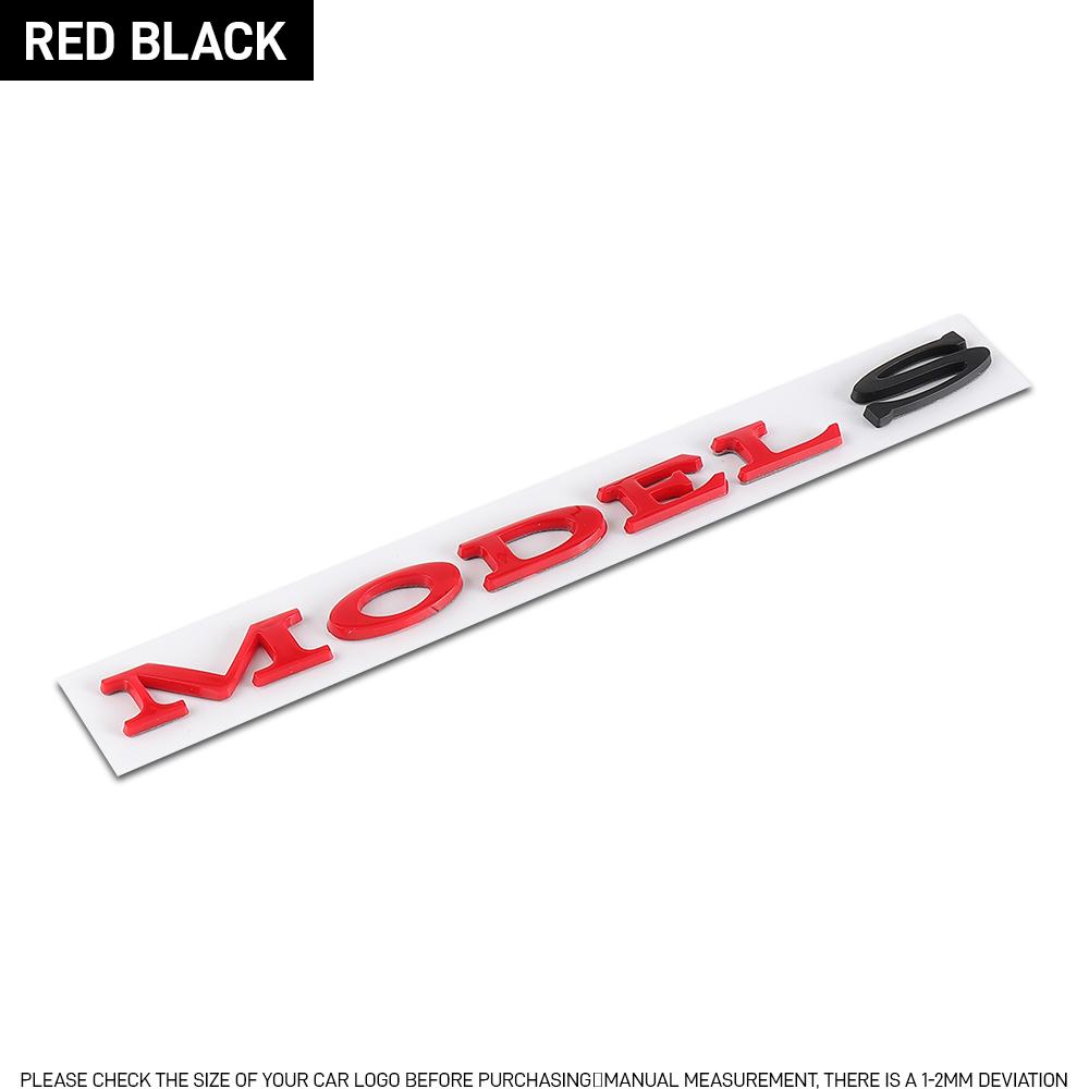 3D ABS Silver Red Black Logo Model Y X S Emblem Letters Nameplate Car Rear Trunk Badge Decal For Tesla Accessories