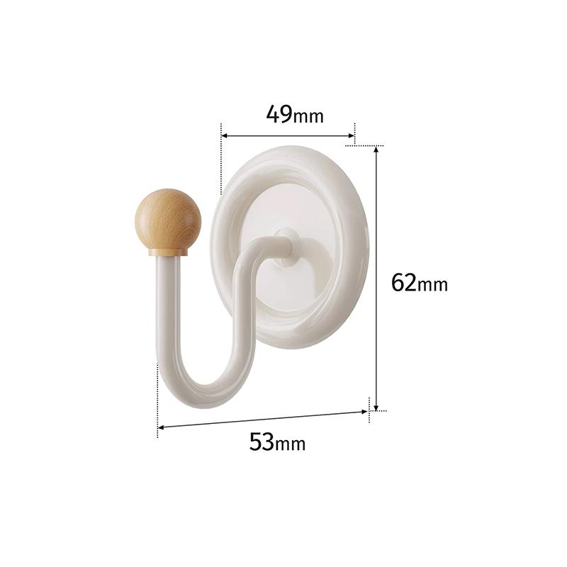 Bathroom Creative Hooks, Punch-Free, Strong Load-Bearing Adhesive, Household Bathroom Wall-Mounted Towel Hooks, Traceless