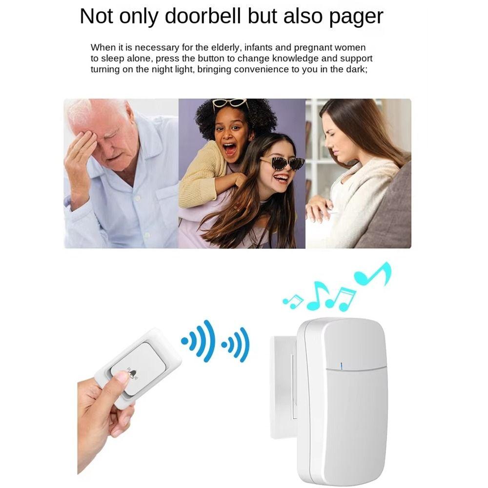 Waterproof Door Ling Call Equipment EU/US/UK Plug Wireless Doorbell Kit  Classroom